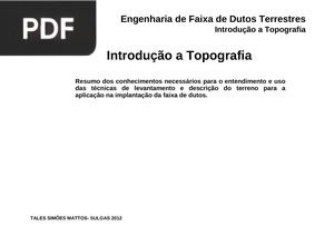 Introdução a Topografia (Portugués) (Presentación)