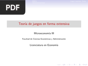 Teoría de juegos en forma extensiva (Presentación)