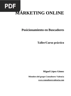 Marketing online: Posicionamiento en Buscadores