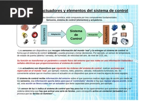 Sensores, actuadores y elementos del sistema de control (Presentación)