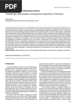 Síndrome da Apneia Obstrutiva do Sono Fisiopatologia, Epidemiologia, Consequências, Diagnóstico e Tratamento (Portugués)