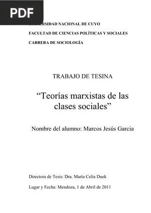 Teorías marxistas de las clases sociales