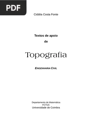 Textos de apoio de Topografia  (Portugués)