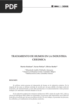 Tratamiento de humos en la industria cerámica