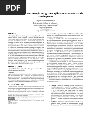 Criptografía: una tecnología antigua en aplicaciones modernas de alto impacto (Articulo)