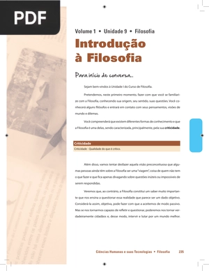 Introdução à filosofia (Portugués)