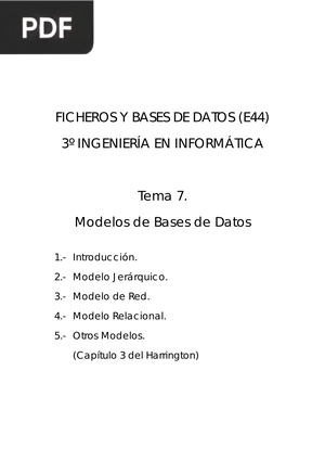 Modelos de Bases de Datos