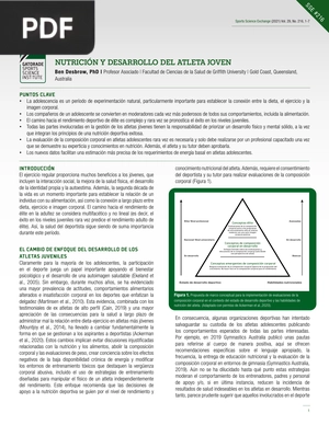 Nutrición y desarrollo del atleta joven (Articulo)