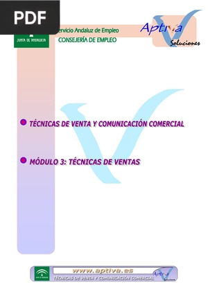 Técnicas de venta y comunicación comercial. Módulo 3: Técnicas de ventas