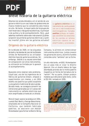 Breve historia de la guitarra eléctrica