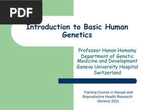 Introduction to Basic Human Genetics (Inglés) (Presentación)