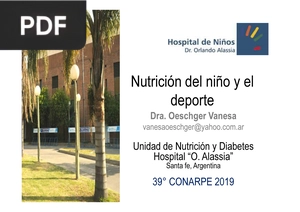 Nutrición del niño y el deporte (Presentación)