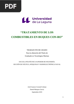 Tratamiento de los combustibles en buques CON-RO