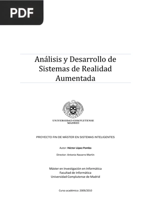 Análisis y Desarrollo de Sistemas de Realidad Aumentada