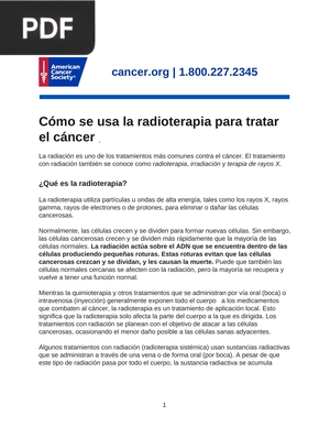 Cómo se usa la radioterapia para tratar el cáncer (Articulo)