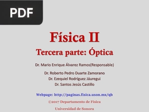 Física II Tercera parte: Óptica (Presentación)