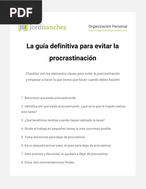 La guía definitiva para evitar la procrastinación (Articulo)