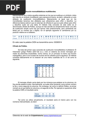 Sistemas de sustitución monoalfabéticos multiliterales (Articulo)