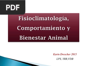 Fisioclimatología, comportamiento y bienestar animal (Presentación)