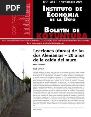 Lecciones (duras) de las dos Alemanias – 20 años de la caída del muro