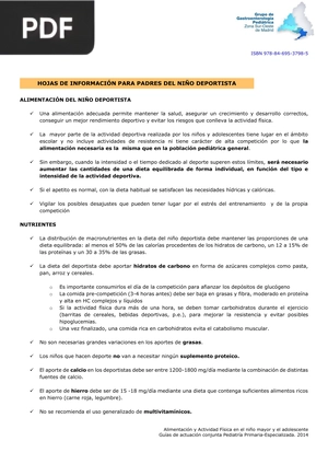 Hojas de información para padres del niño deportista (Articulo)