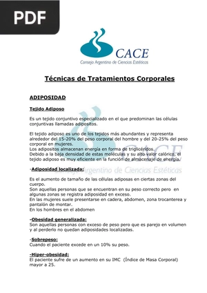 Técnicas de Tratamientos Corporales