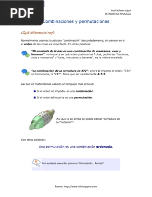 Combinaciones y permutaciones (Articulo)