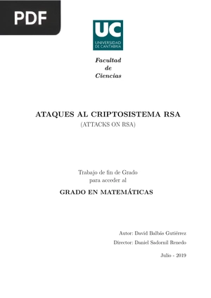 Ataques al criptosistema RSA