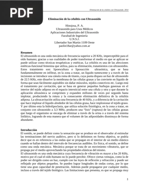 Eliminación de la celulitis con Ultrasonido