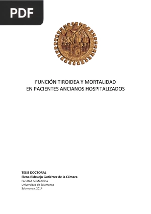 Función Tiroidea y Mortalidad en Pacientes Ancianos Hospitalizados