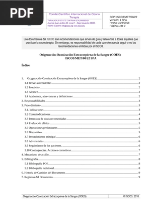 Oxigenación-Ozonización Extracorpórea de la Sangre (OOES) (Articulo)