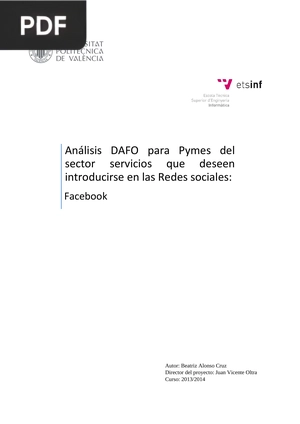 Análisis DAFO para Pymes del sector servicios que deseen introducirse en las Redes sociales