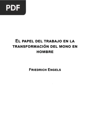 El papel del trabajo en la transformacion del mono en hombre