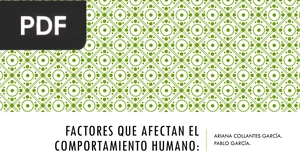 Factores que afectan el comportamiento humano (Presentación)