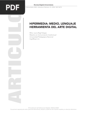 Hipermedia: medio, lenguaje herramienta del arte digital