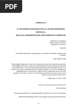 La filosofía racionalista y las heterosofías poéticas. Hacia el paradigma del pensamiento complejo