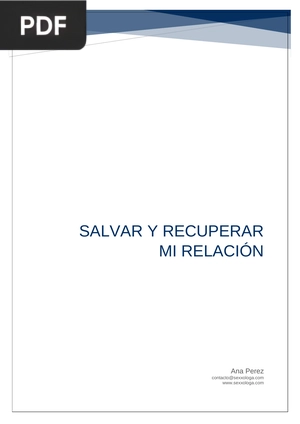 Salvar y recuperar mi relación