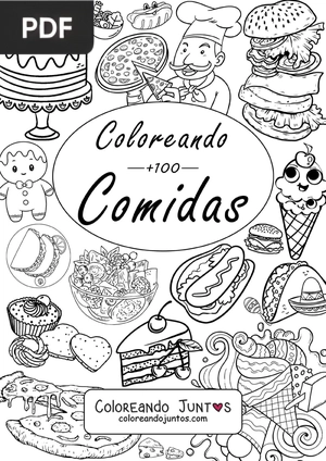 Libro de Comidas para Colorear