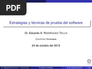 Estrategias y técnicas de prueba del software (Presentación)