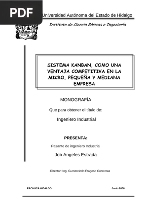 Sistema Kanban, como una ventaja competitiva en la micro, pequeña y mediana empresa