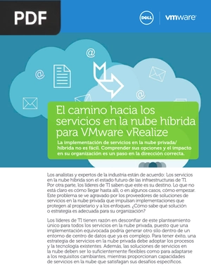 El camino hacia los servicios en la nube híbrida para VMware vRealize (Articulo)