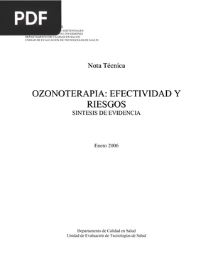 Ozonoterapia: efectividad y riesgos