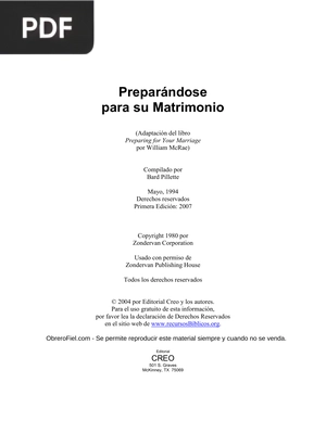 Preparándose para su Matrimonio