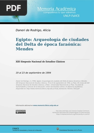 Egipto: Arqueología de ciudades del Delta de época faraónica: Mendes (Articulo)