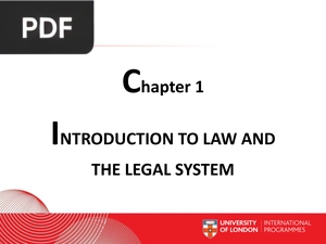 Introduction to law and the legal system (Inglés)