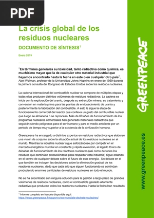 La crisis global de los residuos nucleares