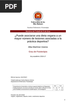 ¿Puede asociarse una dieta vegana a un mayor número de lesiones asociadas a la práctica deportiva?