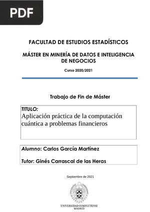 Aplicación práctica de la computación cuántica a problemas financieros