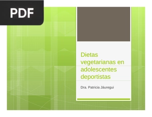 Dietas vegetarianas en adolescentes deportistas