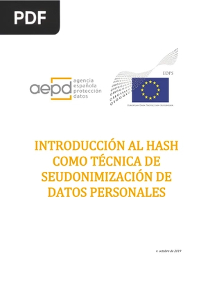 Introducción al hash como técnica de seudonimización de datos personales